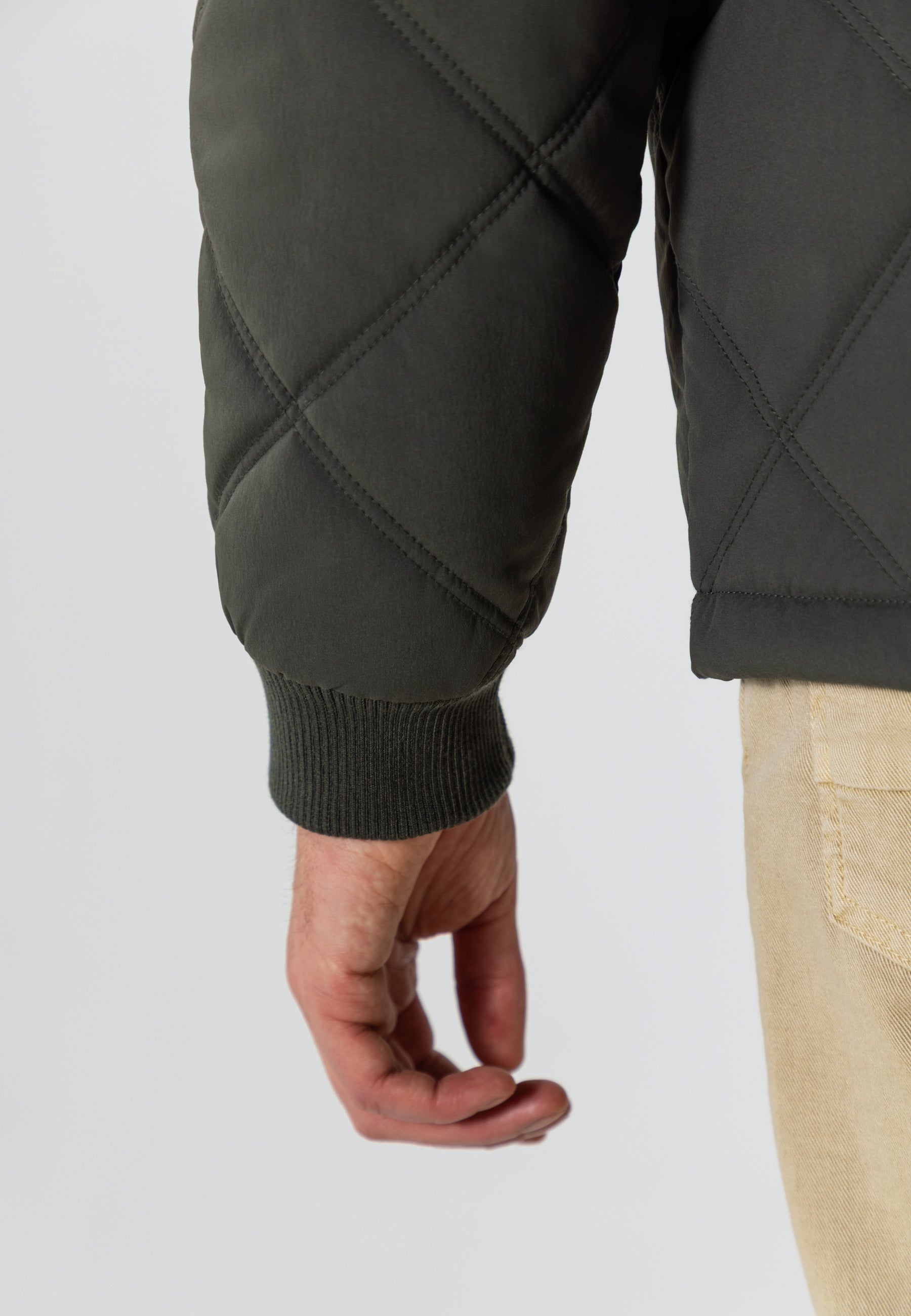 Veste matelassée à surpiqûres losanges