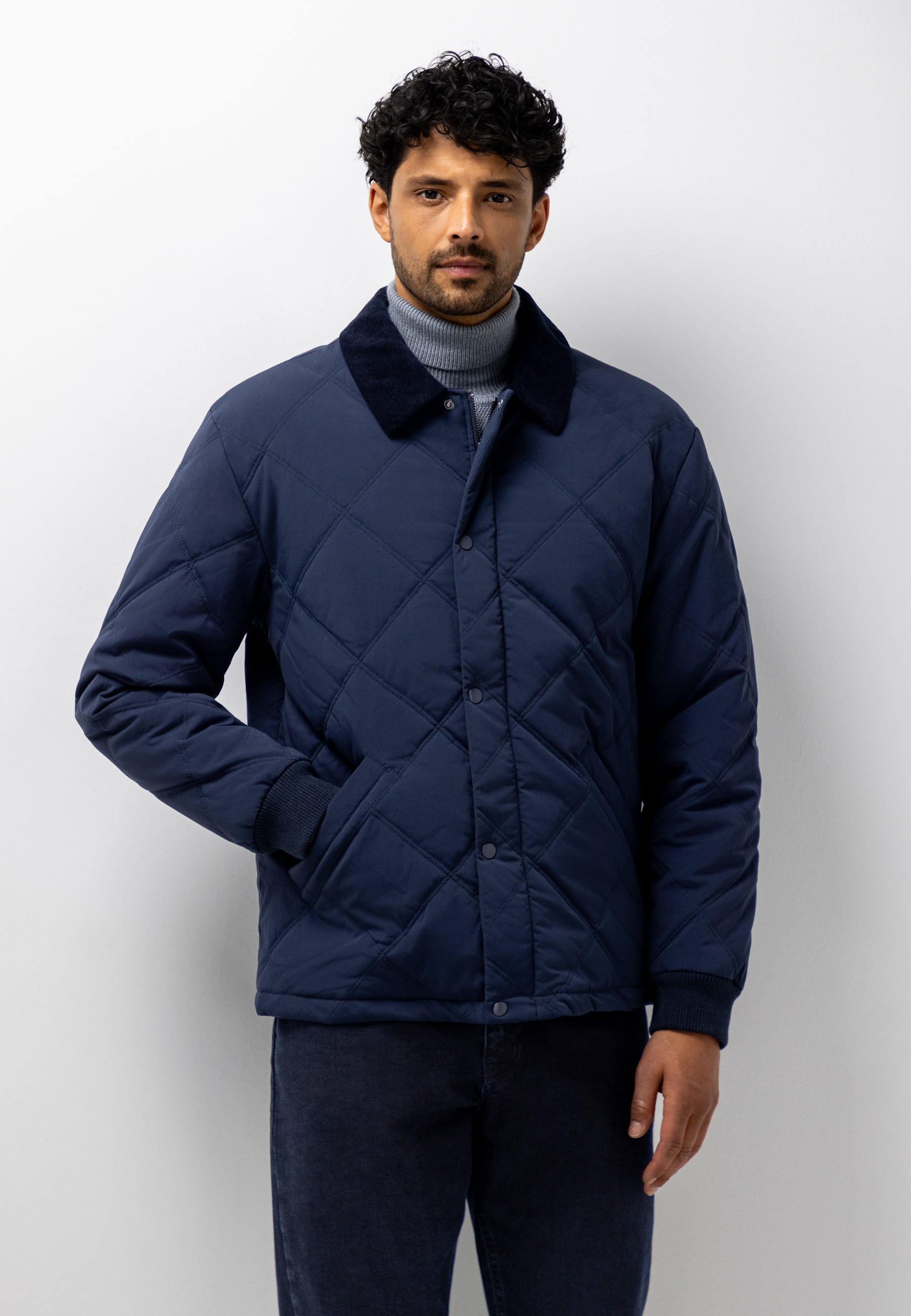 Veste matelassée à surpiqûres losanges