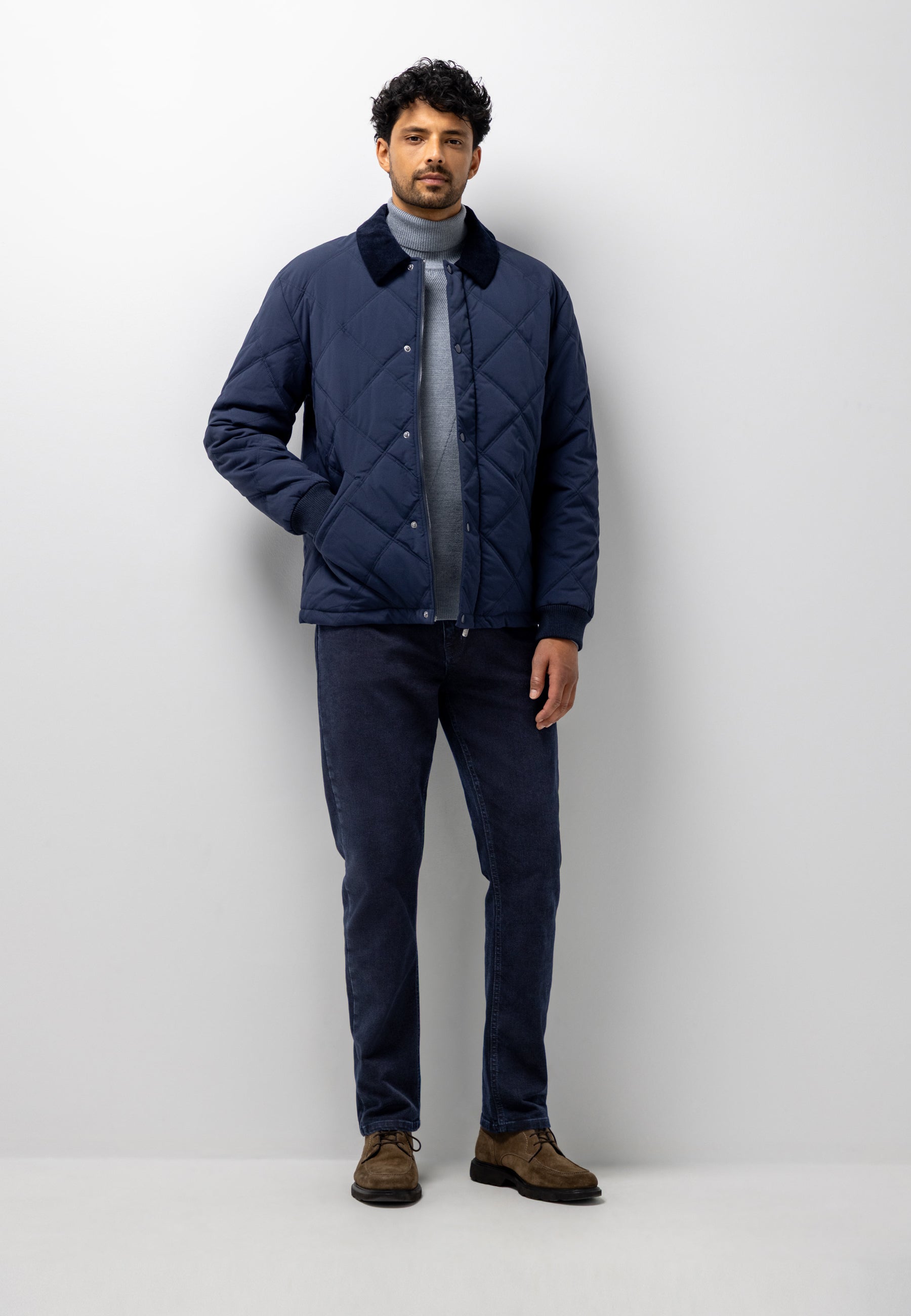 Veste matelassée à surpiqûres losanges