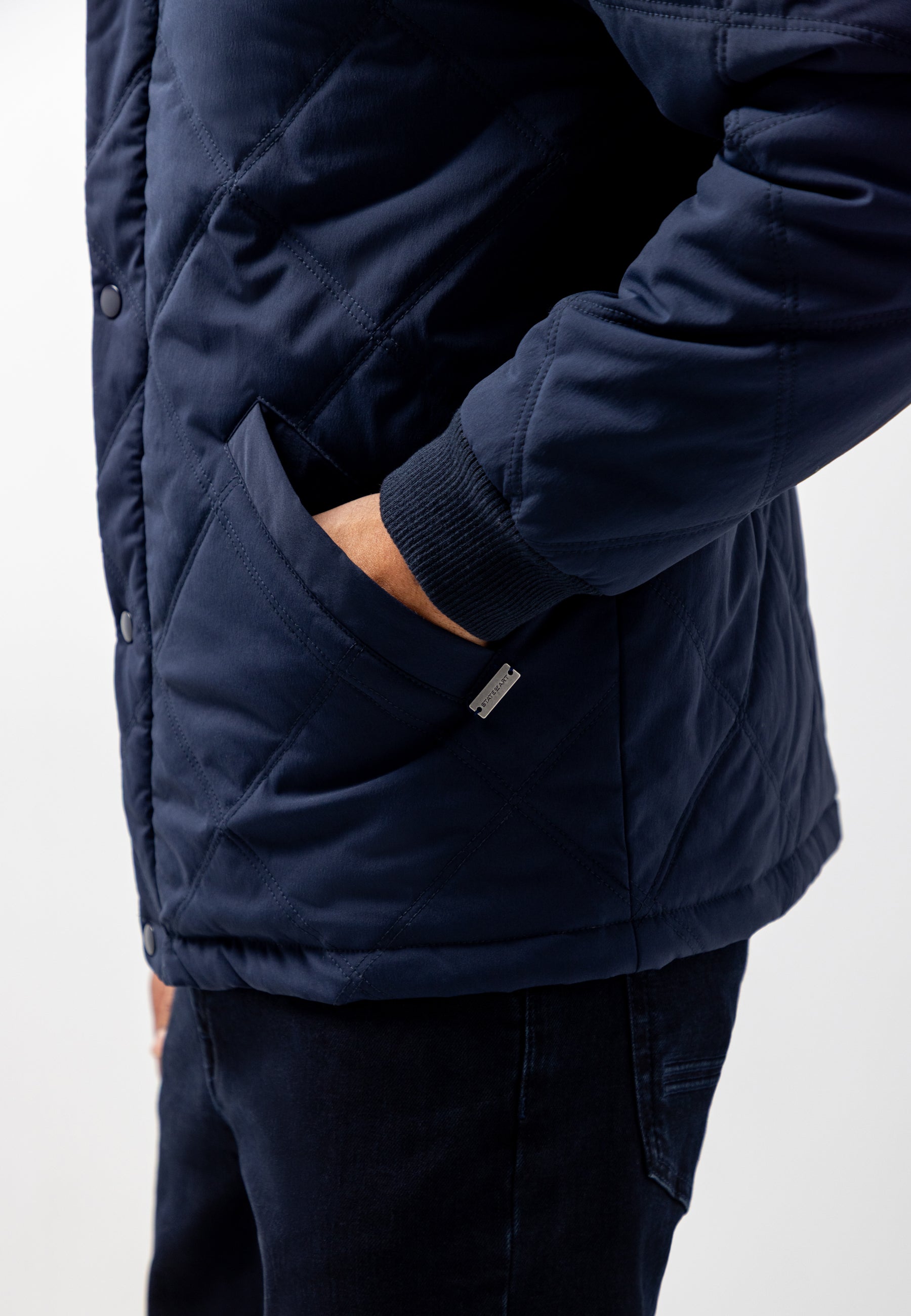 Veste matelassée à surpiqûres losanges