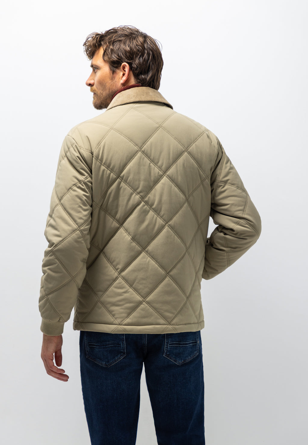 Veste matelassée à surpiqûres losanges