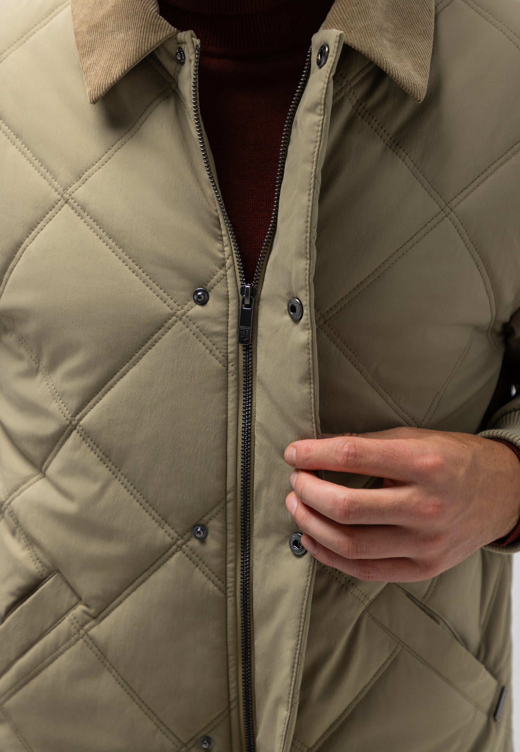 Veste matelassée à surpiqûres losanges