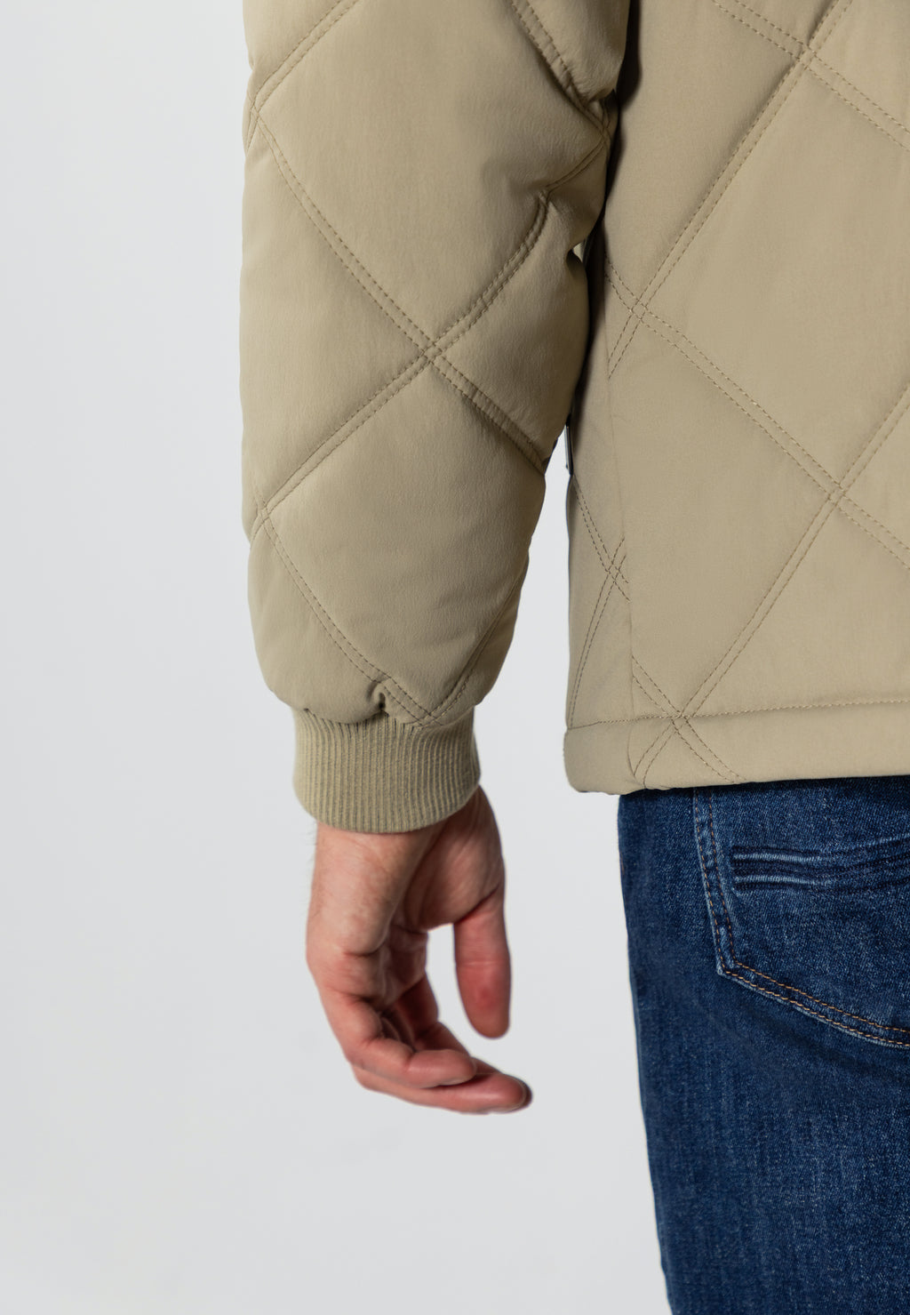 Veste matelassée à surpiqûres losanges