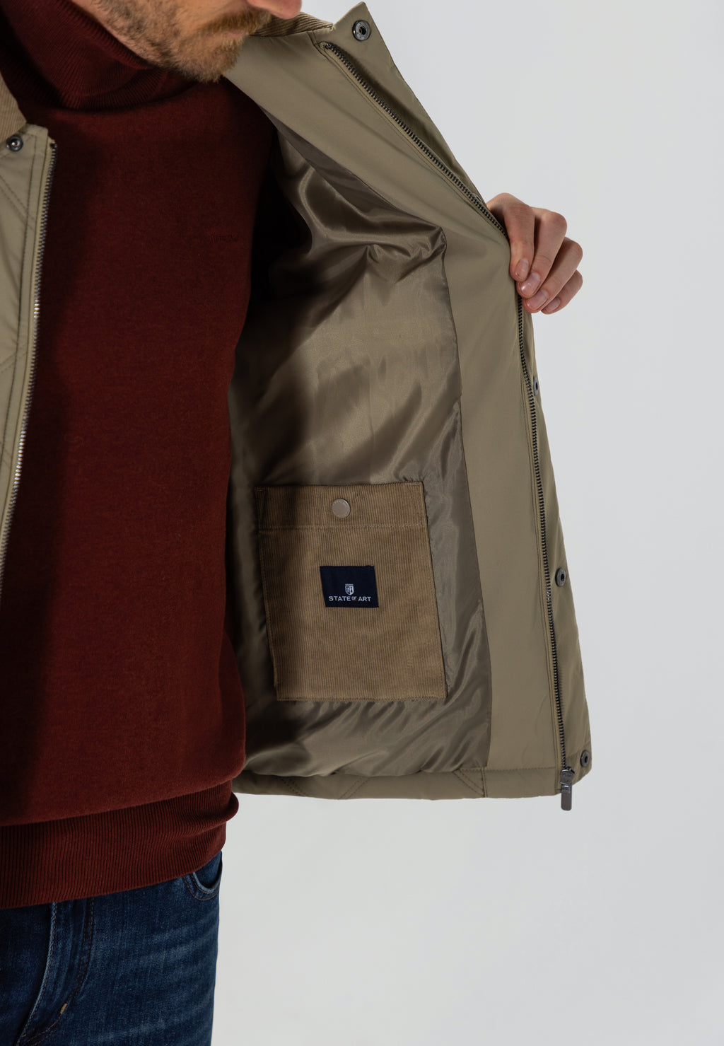 Veste matelassée à surpiqûres losanges