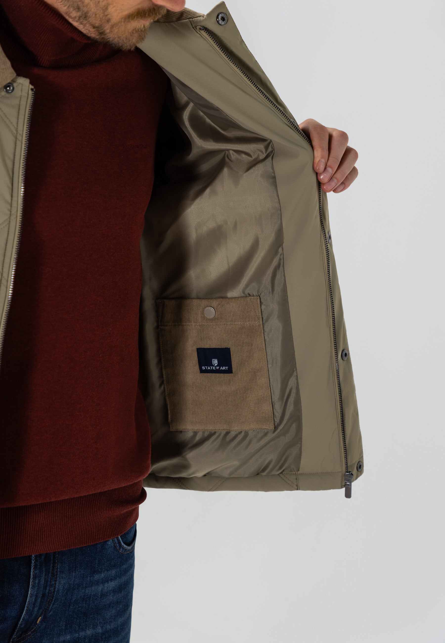 Veste matelassée à surpiqûres losanges