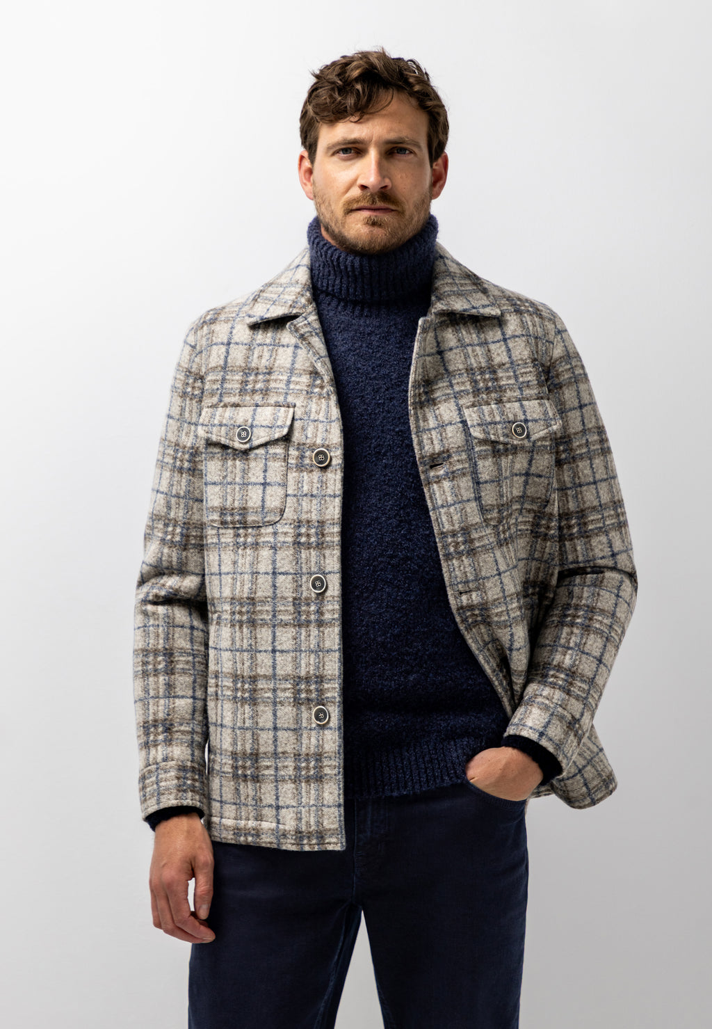 Manteau Lanificio Roma à carreaux