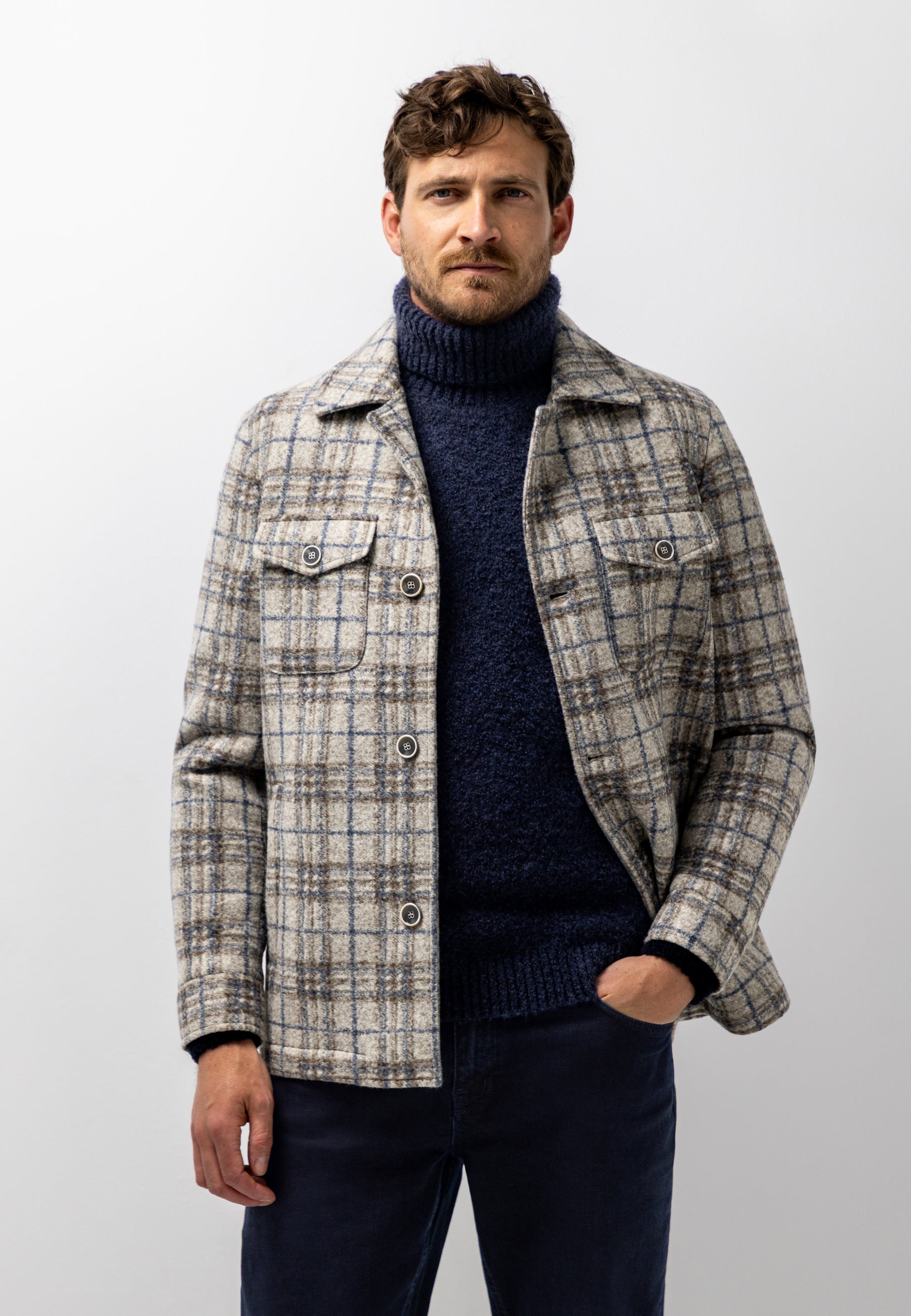 Manteau Lanificio Roma à carreaux
