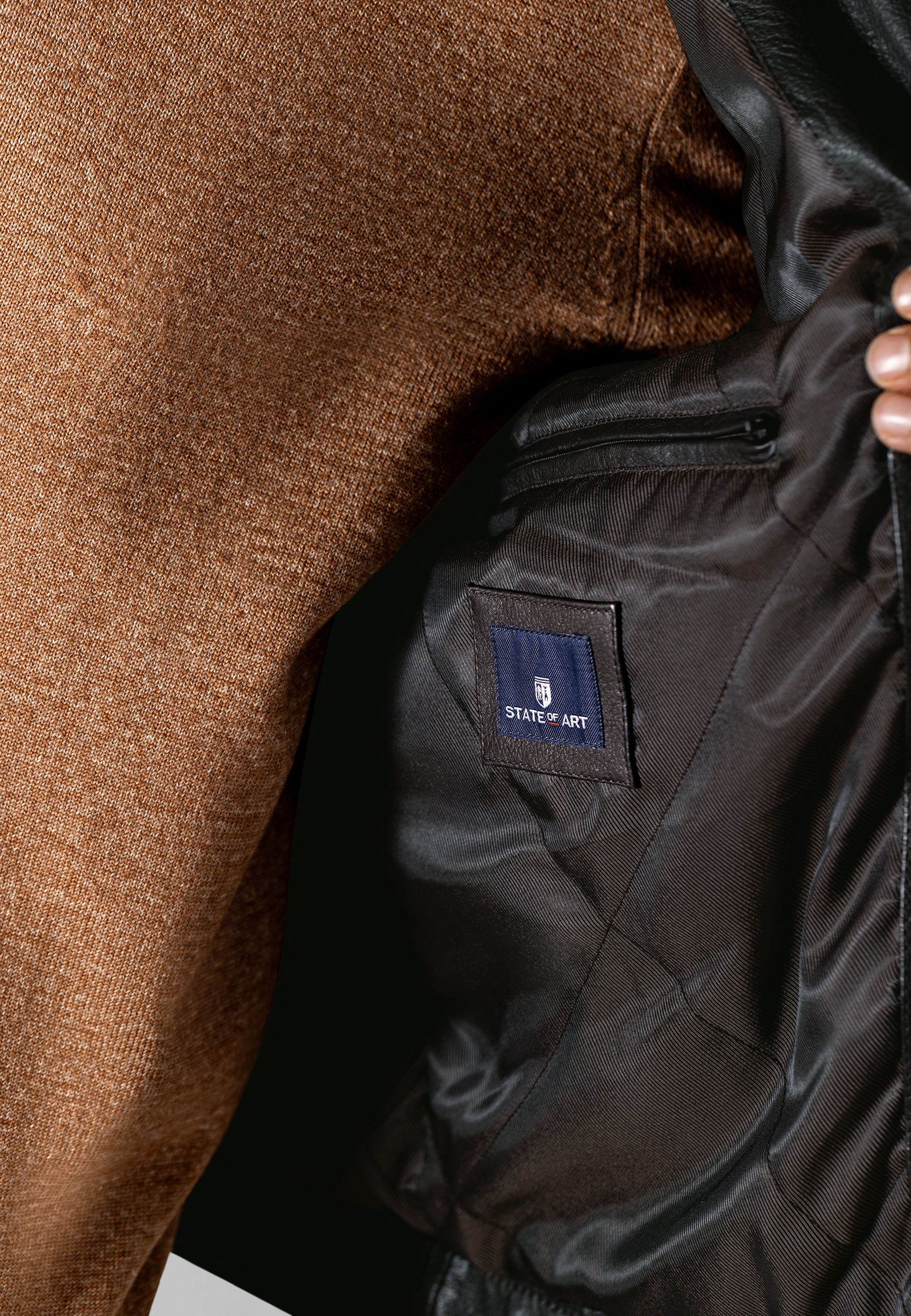 Manteau en cuir d’agneau