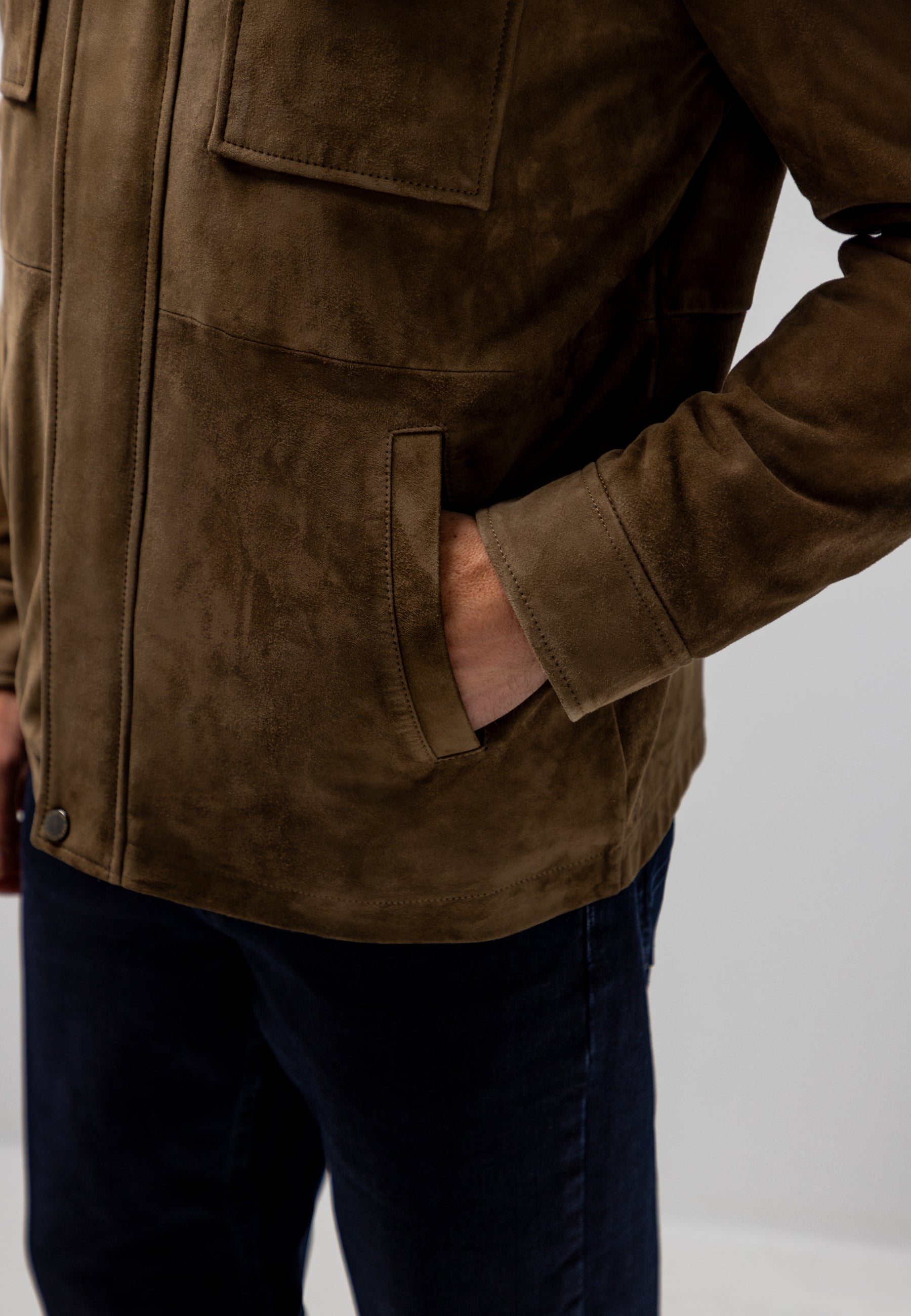 Manteau en cuir de chèvre