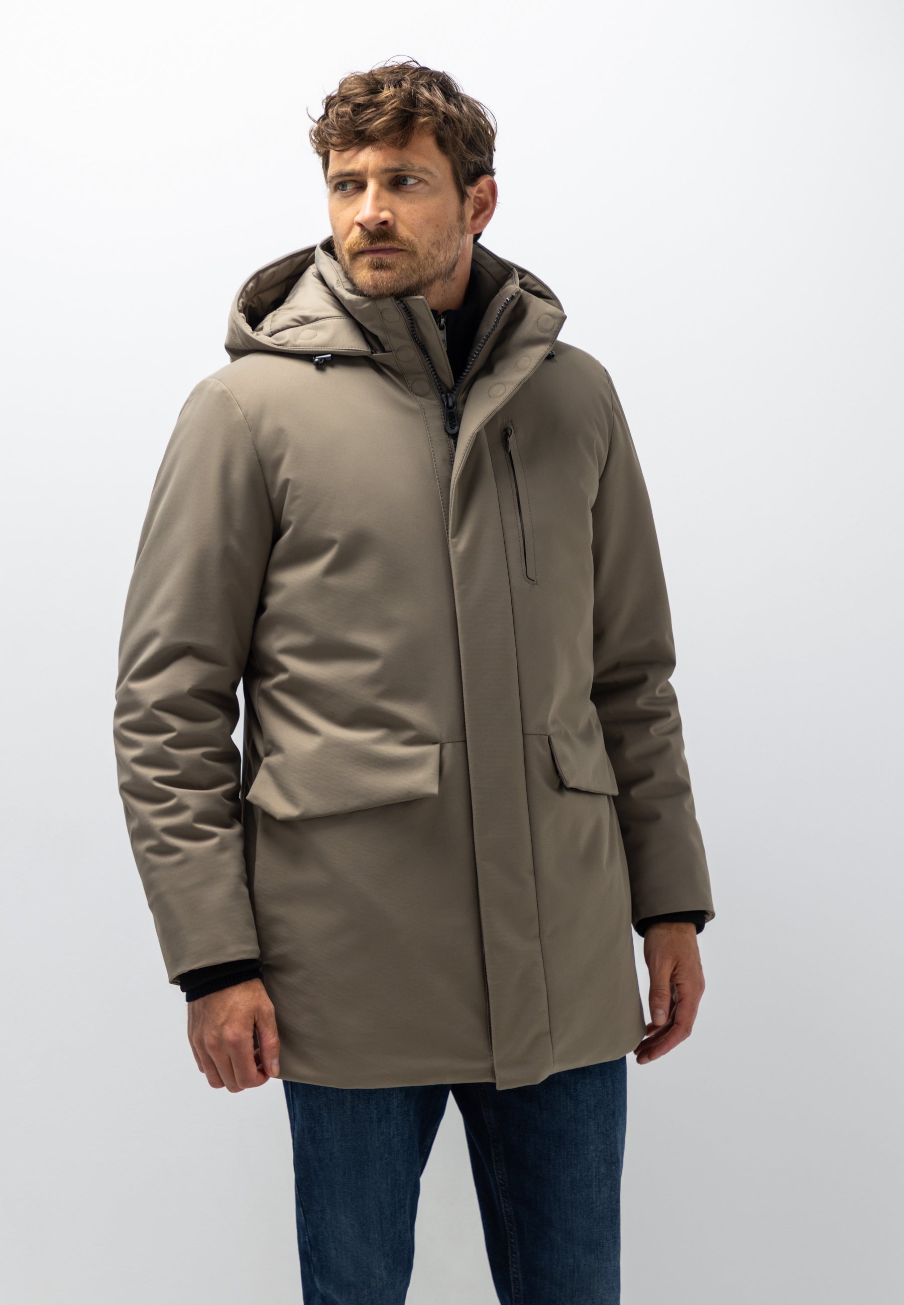 Parka à capuche amovible