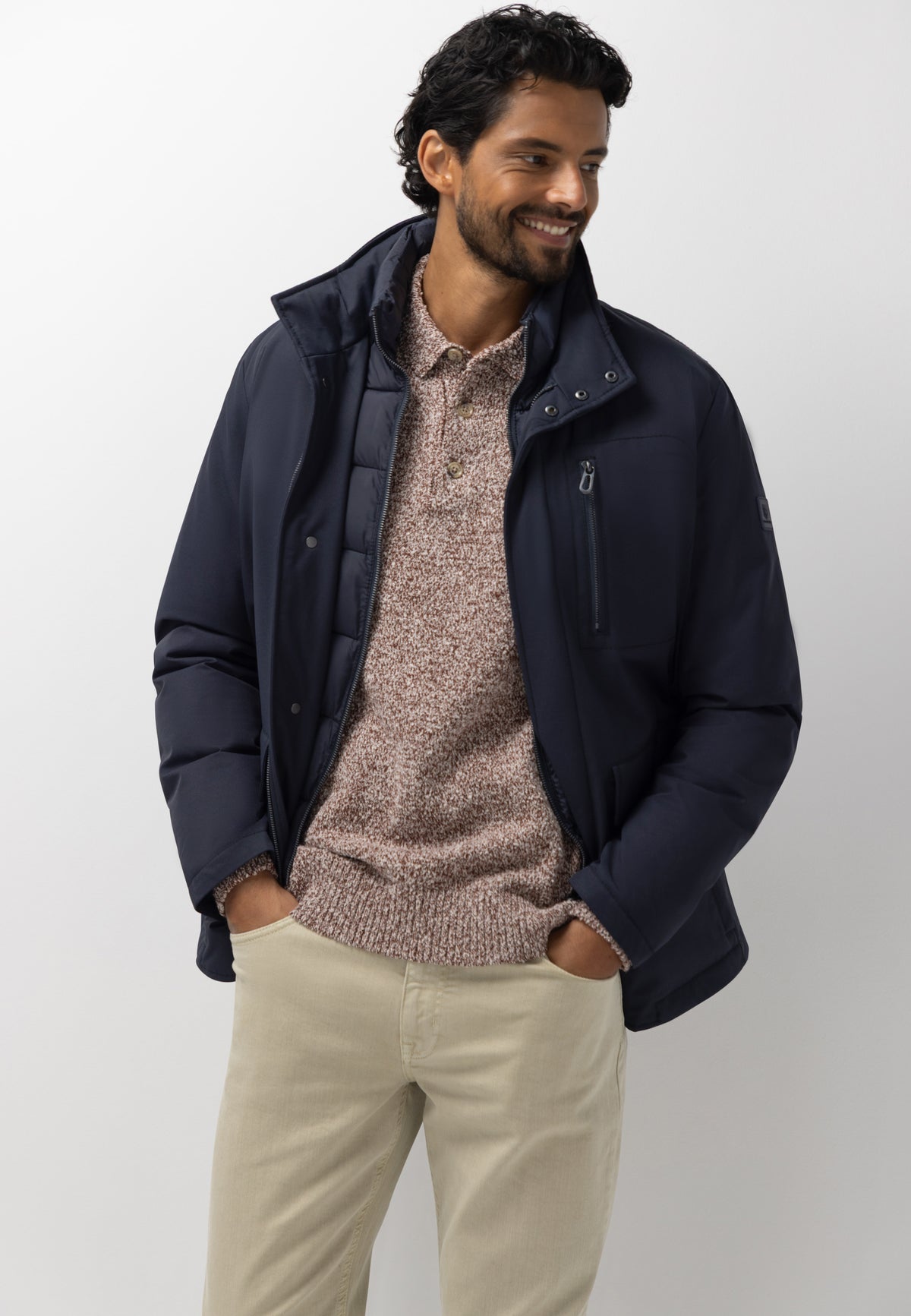 Parka avec empiècement amovible
