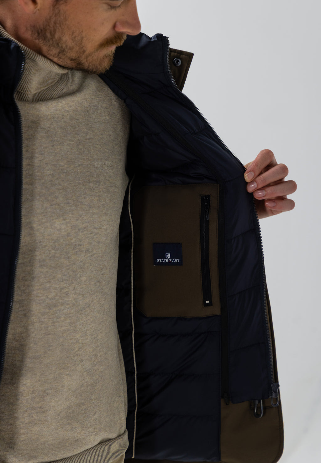 Parka avec empiècement amovible