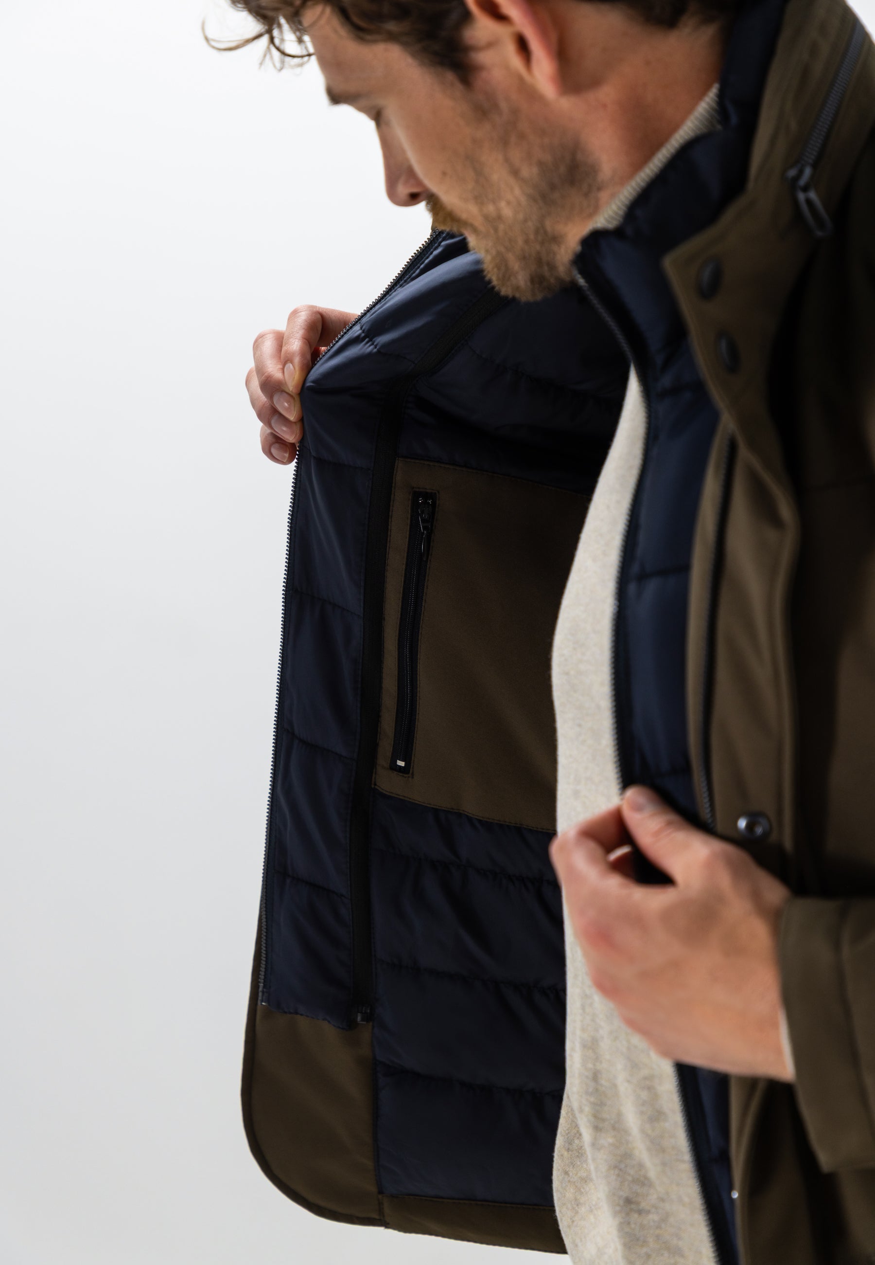 Parka avec empiècement amovible