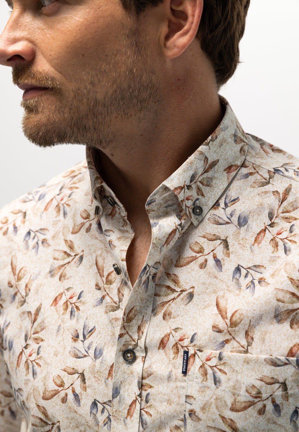Chemise à imprimé botanique intégral