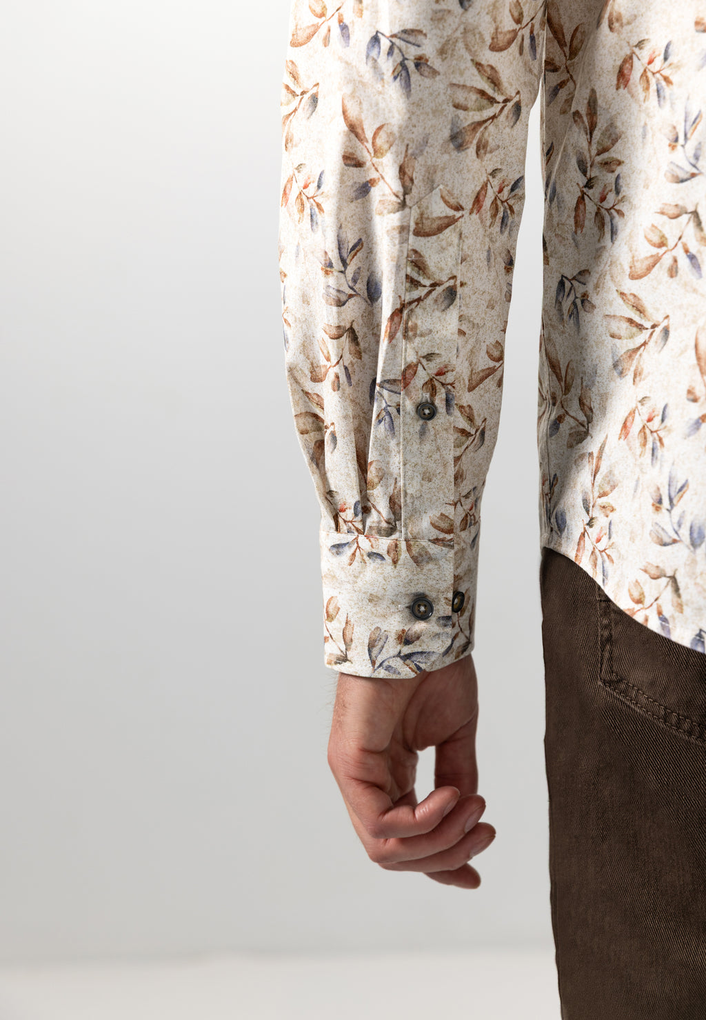 Chemise à imprimé botanique intégral