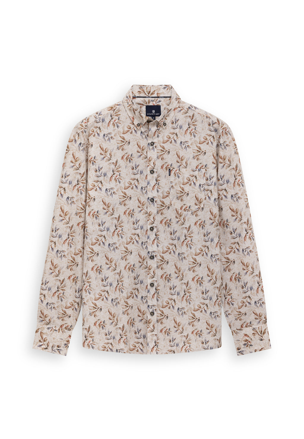 Chemise à imprimé botanique intégral