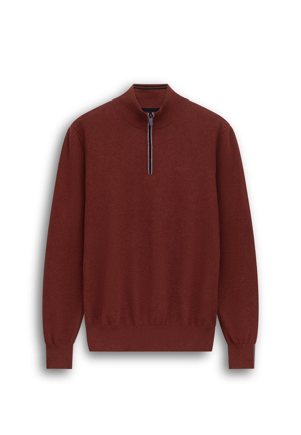 Pull en coton à demi-zip
