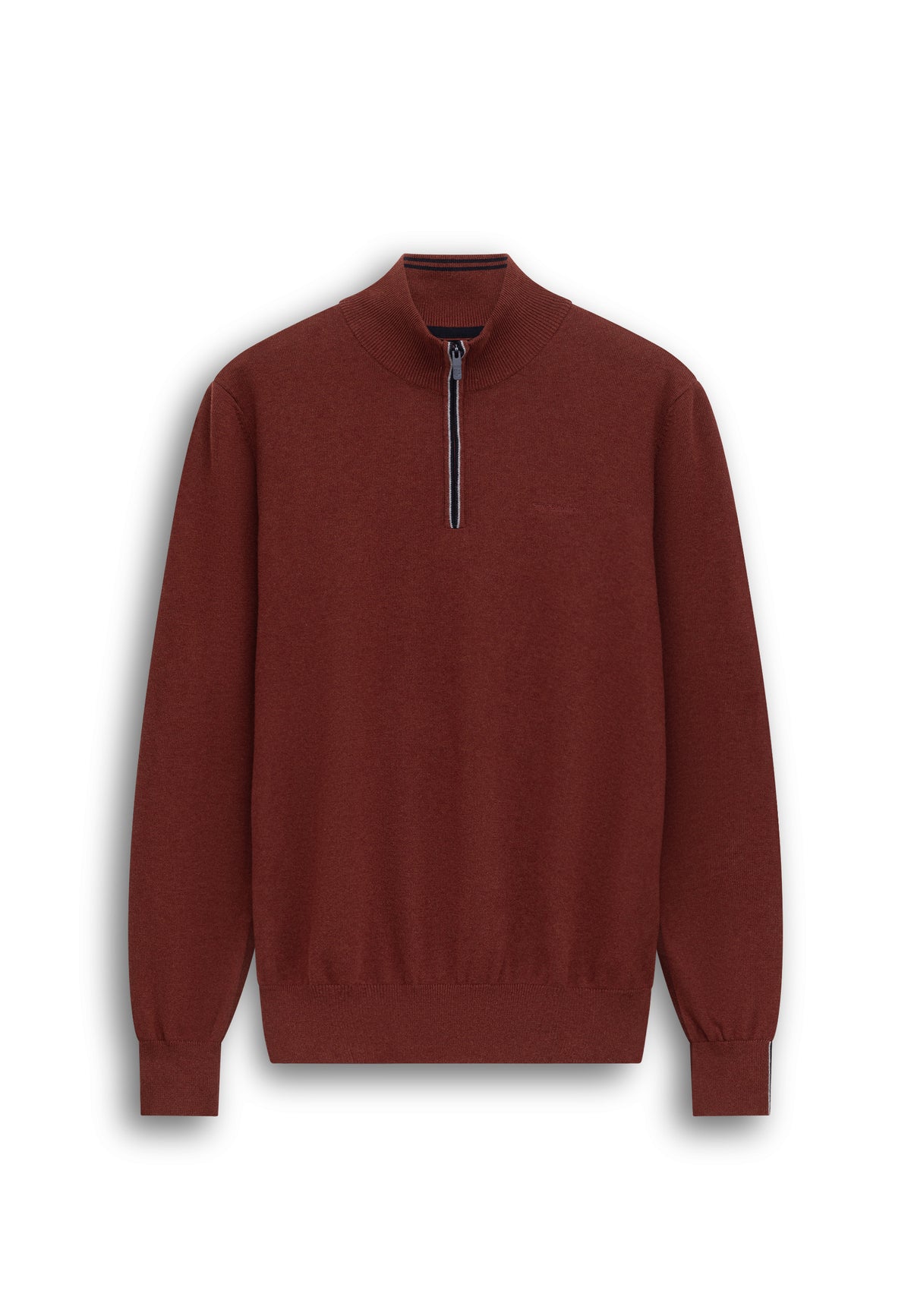 Pull en coton à demi-zip