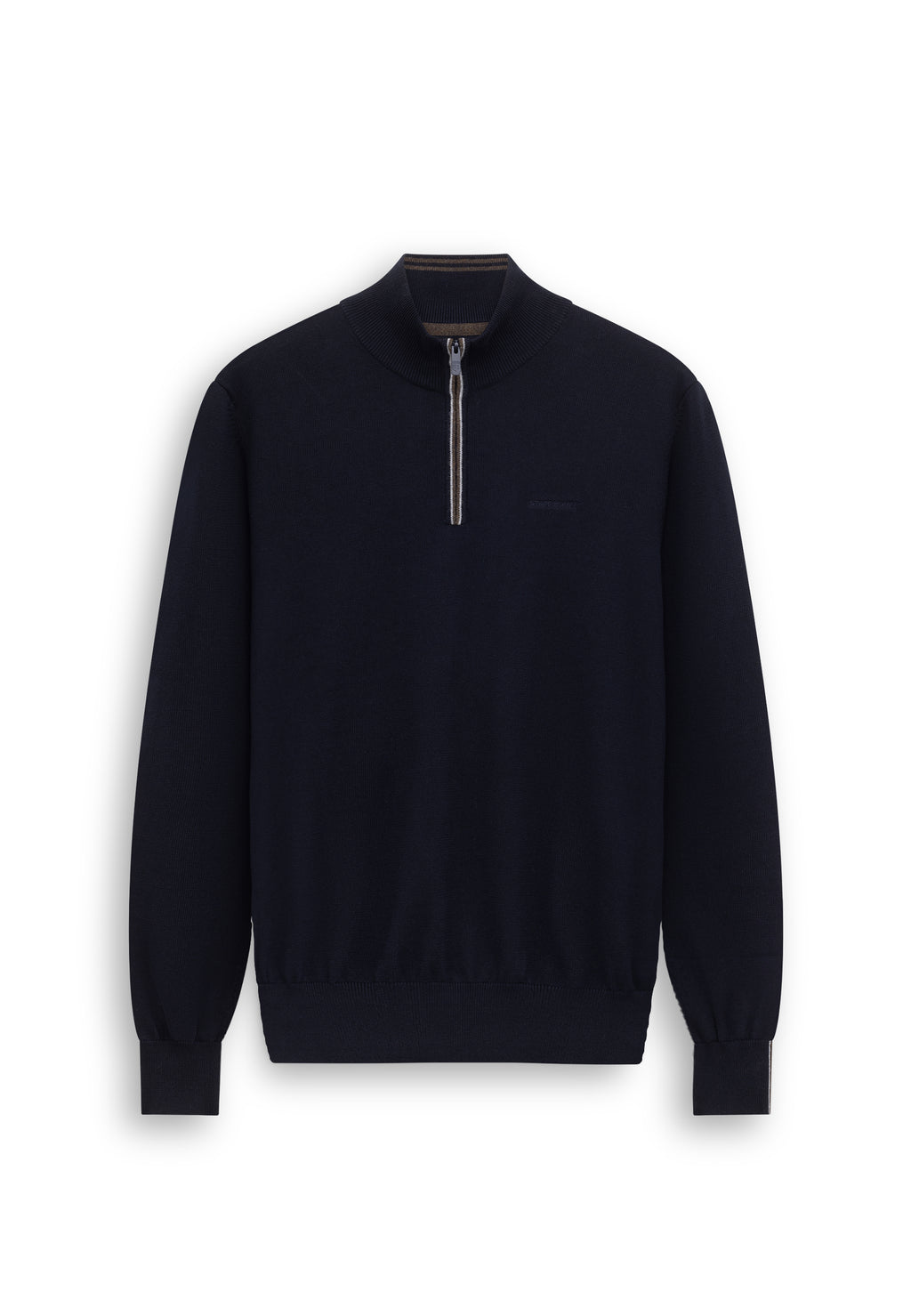 Pull en coton à demi-zip