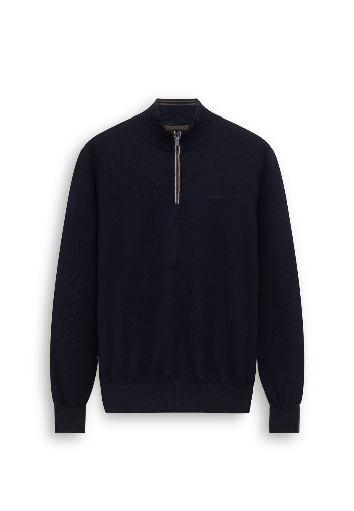 Pull en coton à demi-zip