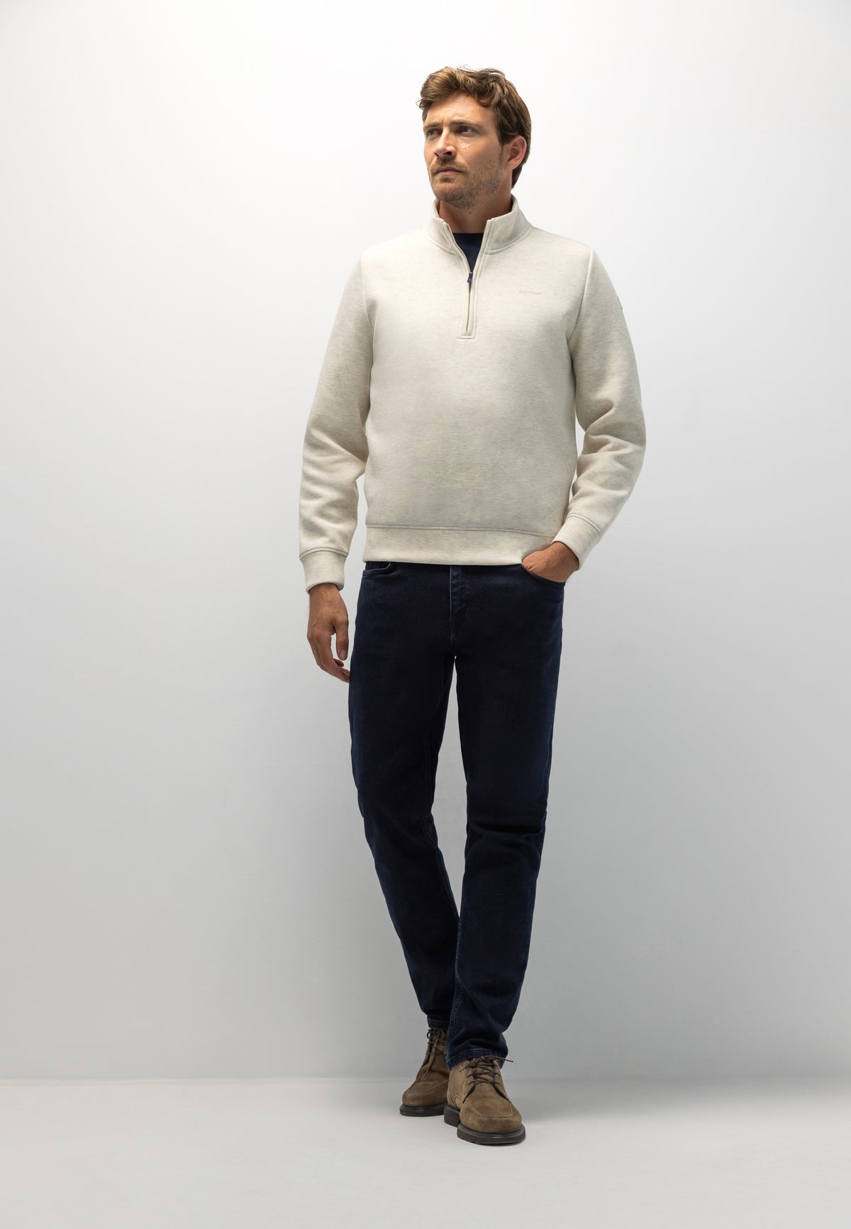 Sweat-shirt à demi-zip