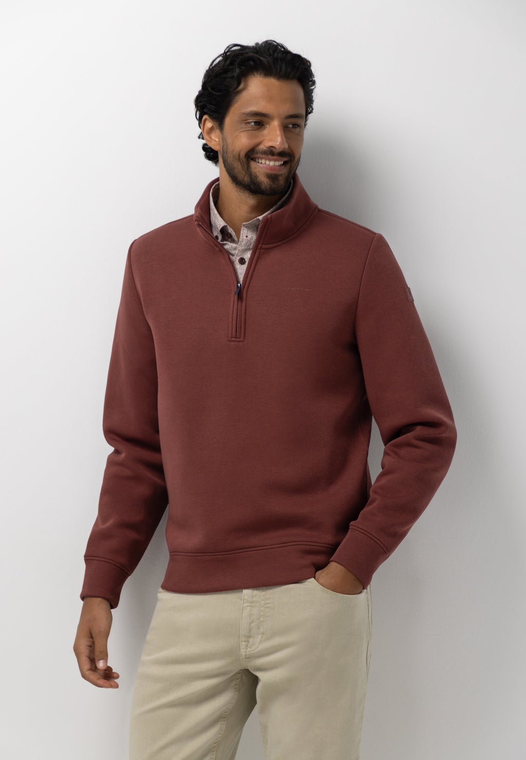 Sweat-shirt à demi-zip