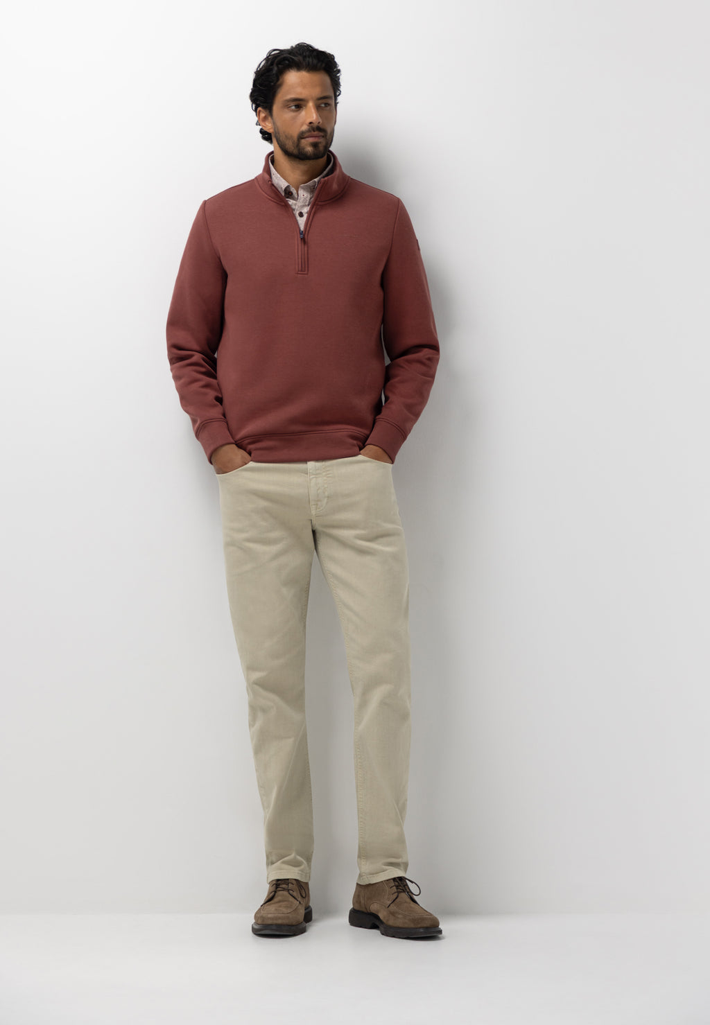 Sweat-shirt à demi-zip