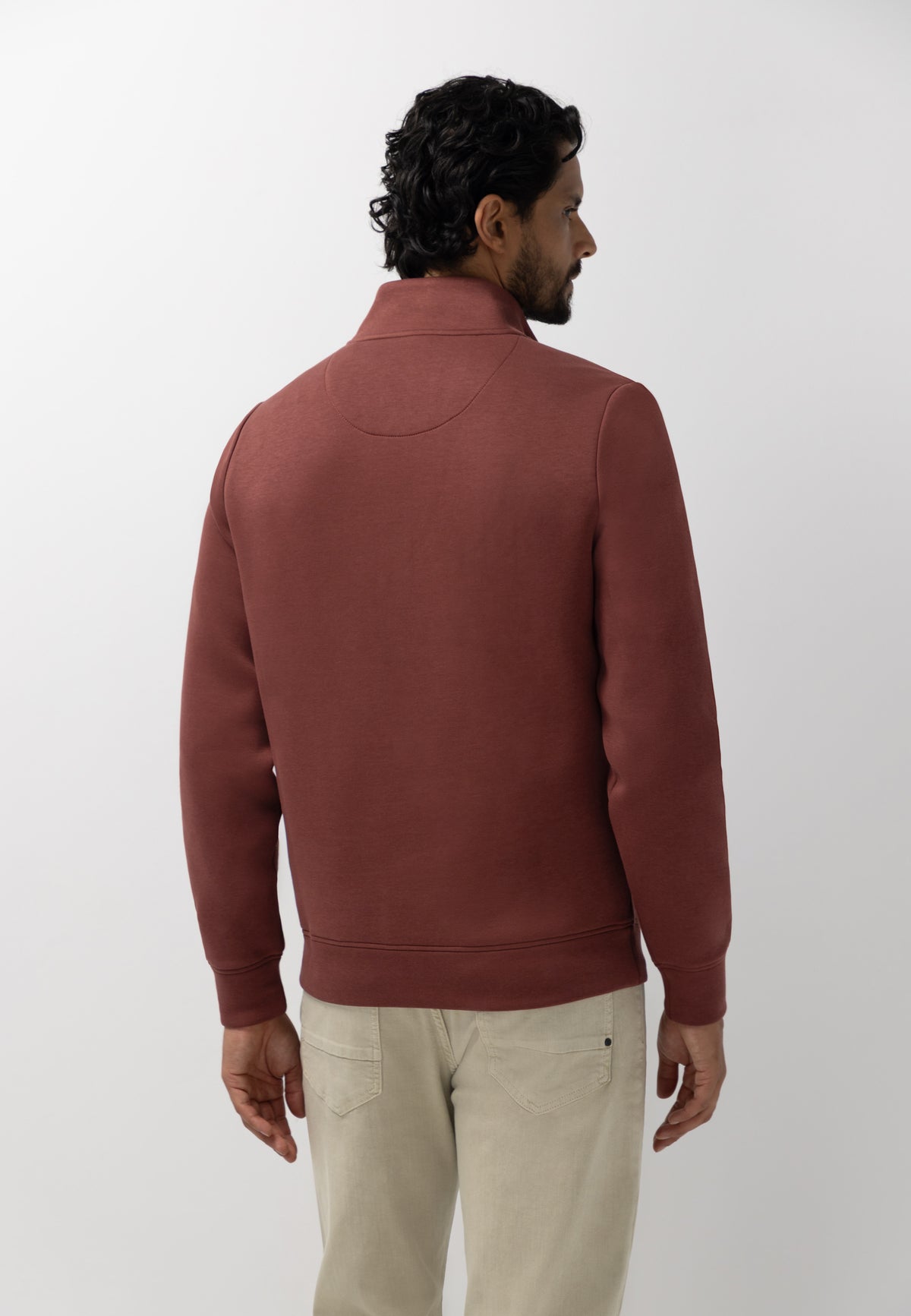Sweatshirt met halve rits