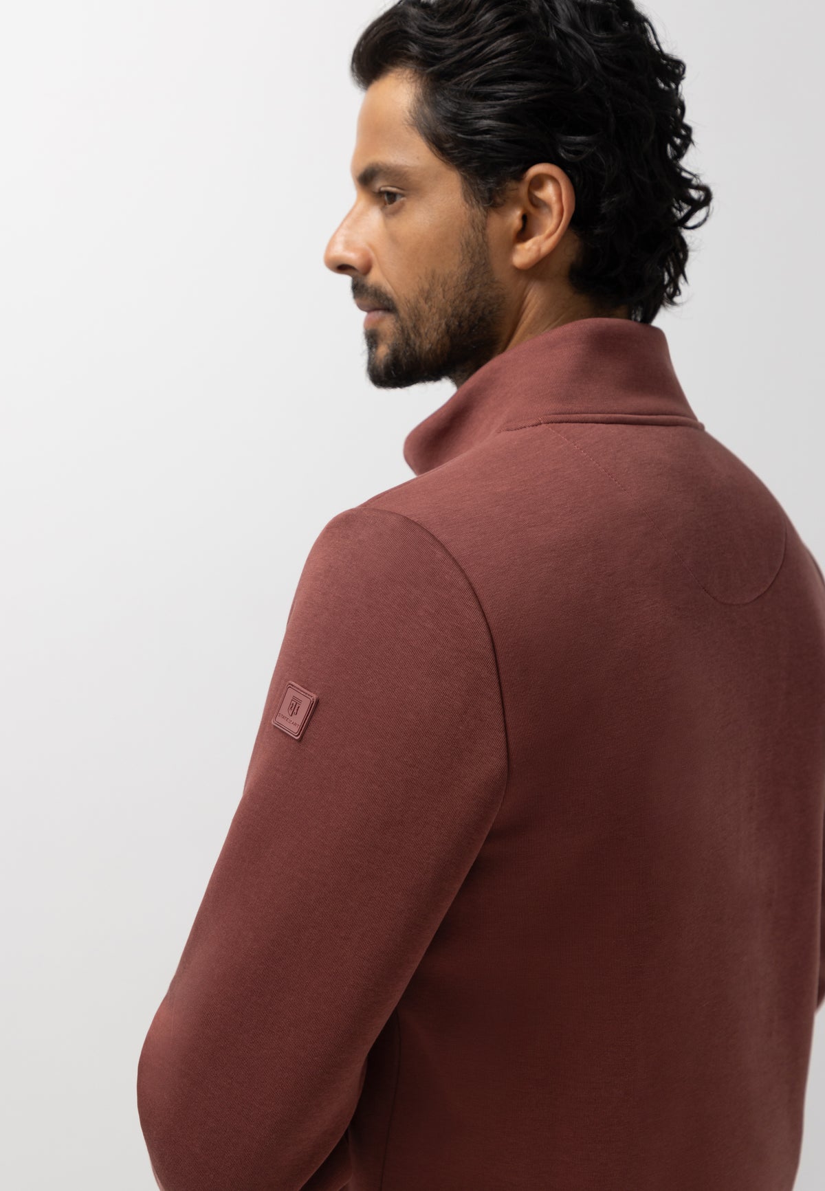 Sweatshirt met halve rits