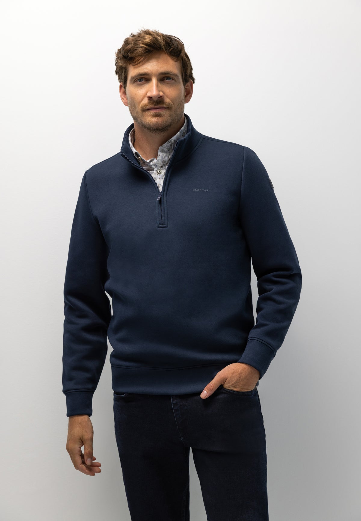 Sweat-shirt à demi-zip