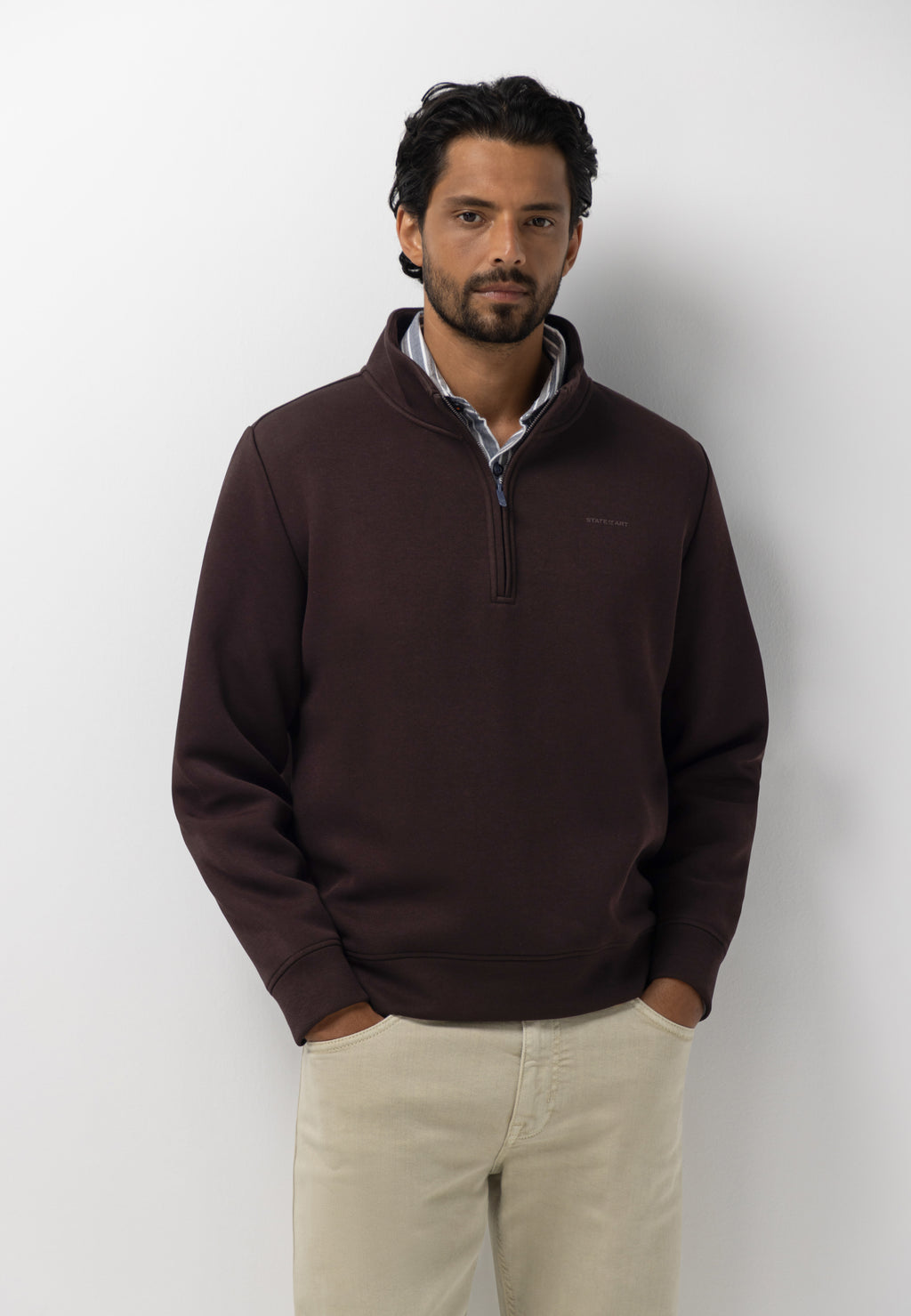 Sweat-shirt à demi-zip