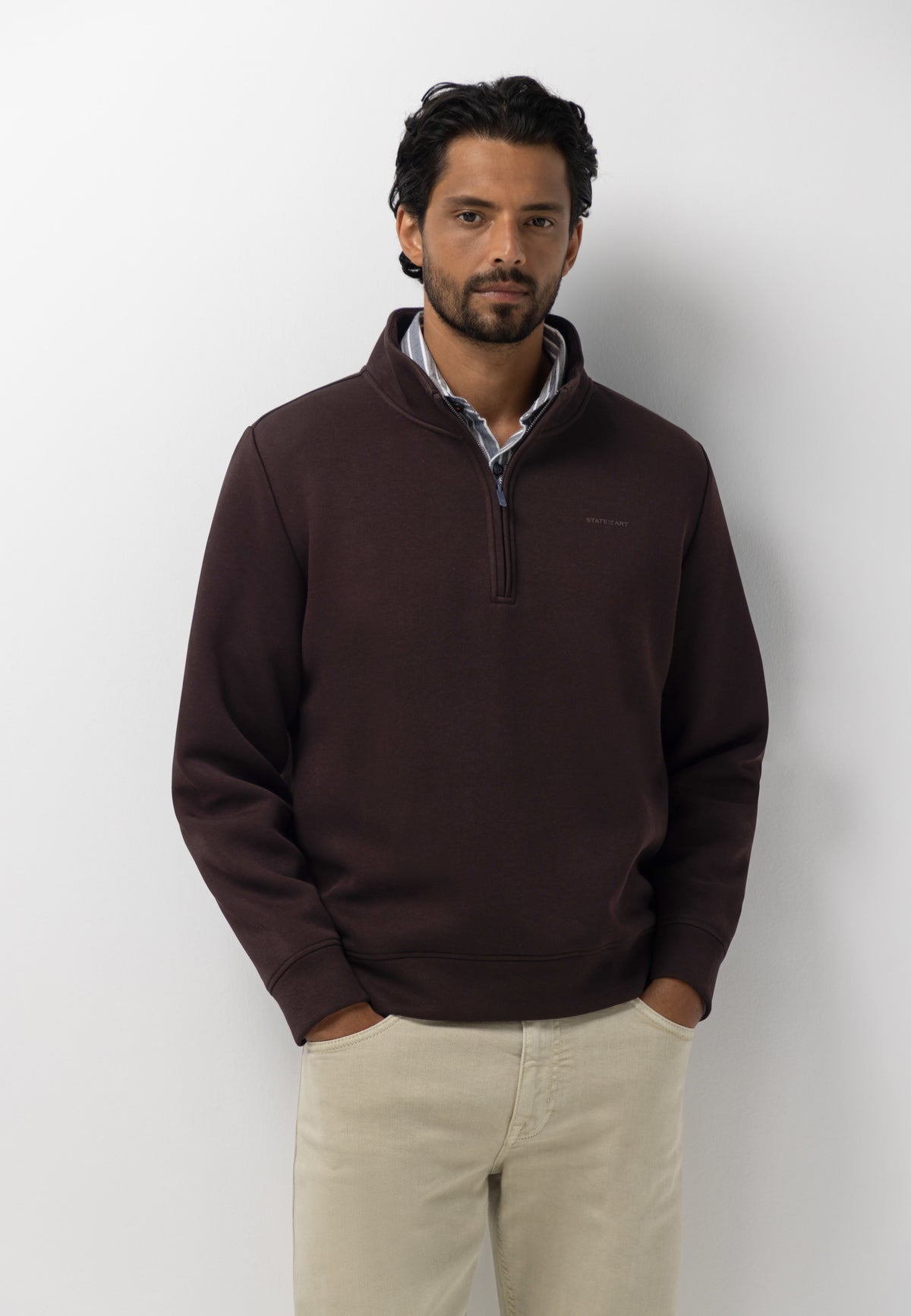Sweat-shirt à demi-zip