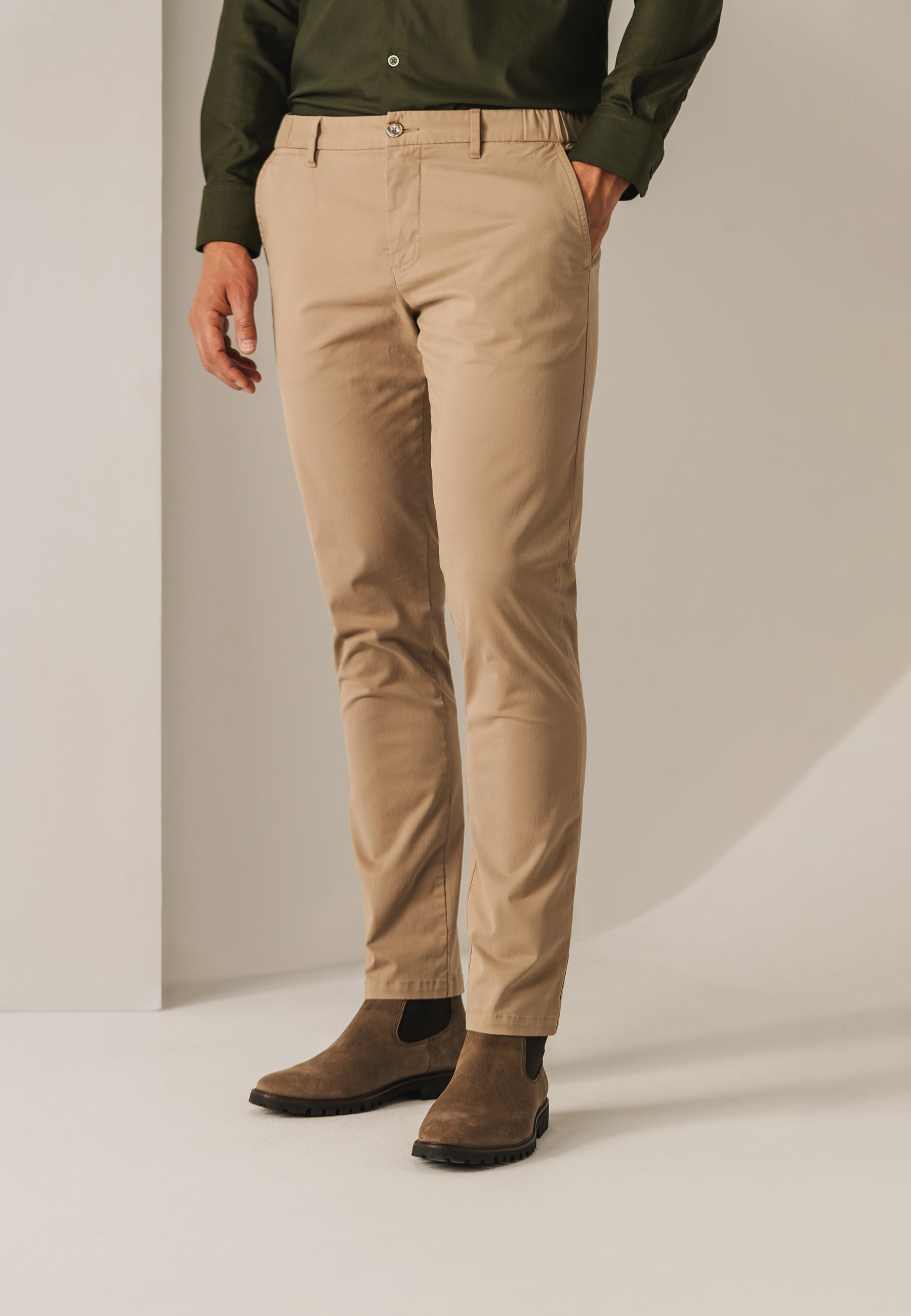 Chino stretch NAVIGATOR en tissu sergé