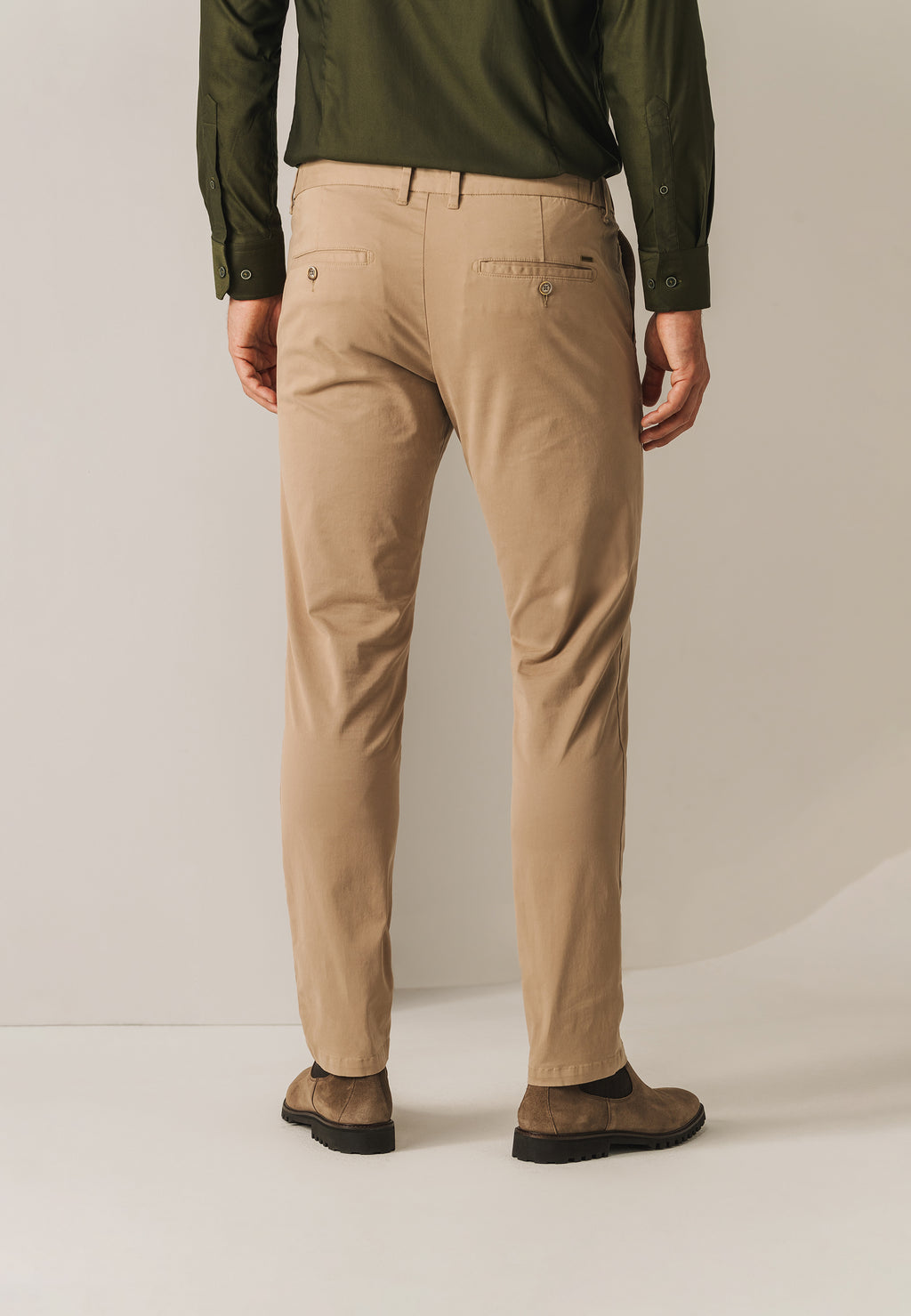 NAVIGATOR twill chino in stretchstof