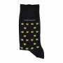 Bedrukte-sokken---donkerblauw/goudgeel