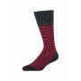 Gestreepte-sokken-van-een-katoenmix---donkerblauw/rood
