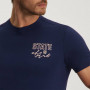Ronde-hals-T-shirt-met-een-print-op-de-borst---marine-uni