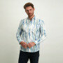 Slub-overhemd-van-biologisch-katoen---azuurblauw/donkerblauw