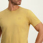 Regular-fit-T-shirt-van-katoen---lichtgeel-uni