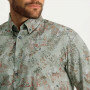 Katoenen-overhemd-met-bloemenprint---brique/cognac