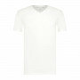 T-shirt-Col-en-V-uni---blanc-uni