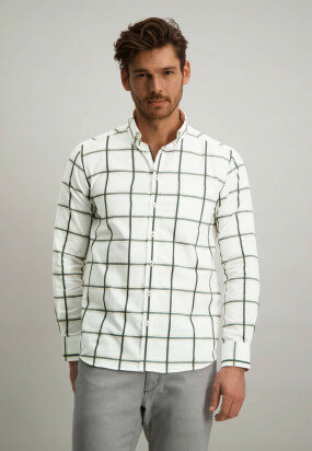 Regular-fit-overhemd-van-katoen---jade/donkergroen