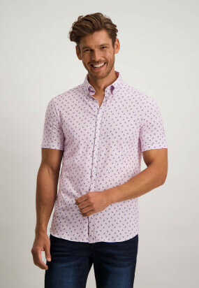 Chemise-en-jersey-à-imprimé---blanc/violet