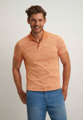 Polo-en-jersey-à-manches-courtes---brique/orange