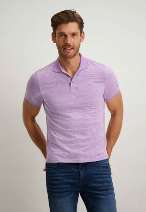 Polo-en-jersey-à-manches-courtes---violet/lavande