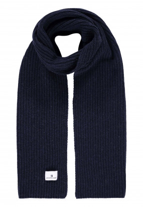 Sjaal-in-patentsteek---donkerblauw-uni