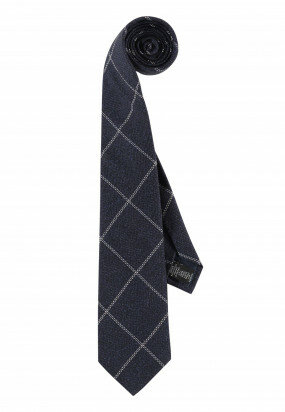 Modern-Classics-geruite-stropdas---donkerblauw/gebroken-wit