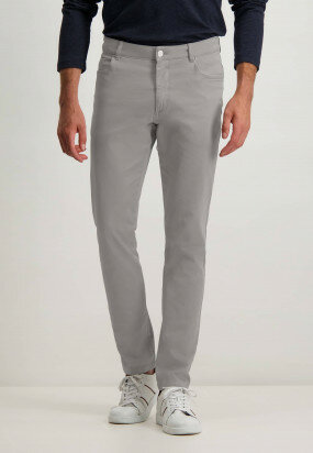 Pantalon-stretch-en-coton---gris-argenté-monochrome