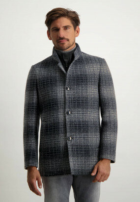 Lanificio-Roma-manteau-avec-nylon-insert---gris-moyen/blue-foncé