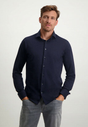 Modern-Classics-chemise-en-jersey---blue-foncé-uni